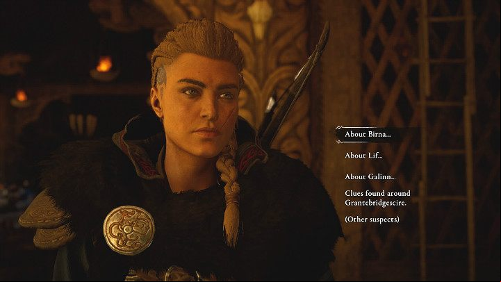 During the conversation with Soma you can tell her about all the clues you have found - Assassins Creed Valhalla: The Stench of Treachery - Grantebridgescire - Assassins Creed Valhalla Guide and Walkthrough