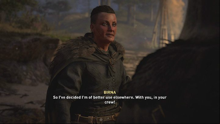 If you have correctly guessed Soma's traitor in The Stench of Treachery mission, Birna will now Eivor's crew and the Raven Clan - Assassins Creed Valhalla An Island of Eels - Grantebridgescire - Assassins Creed Valhalla Guide and Walkthrough