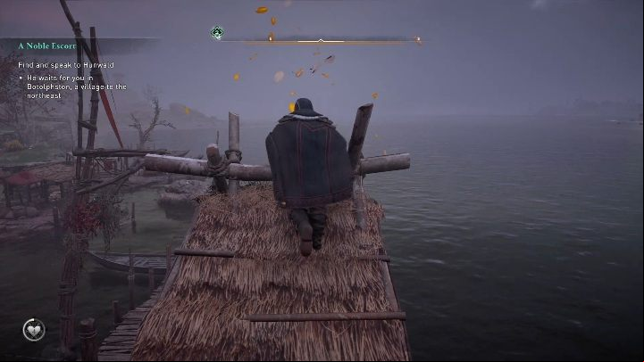 End: The paper will stop on a small house by the sea, you can reach it simply by running along the coast - Assassins Creed Valhalla: Flying Paper - Lincolnscire secrets, locations - Lincolnscire - Assassins Creed Valhalla Guide and Walkthrough