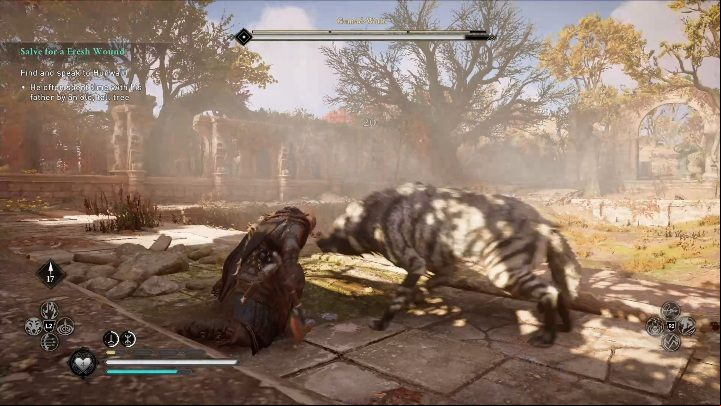 Focus first on your main opponent, he is not difficult to defeat - Assassins Creed Valhalla: Legendary Animal - Lincolnscire secrets, locations - Lincolnscire - Assassins Creed Valhalla Guide and Walkthrough