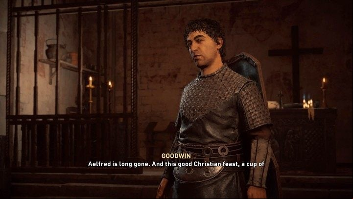 Goodwin, Aelfred's trusted man, stands in your way - Assassins Creed Valhalla: Holy Day - Hamtunscire - Assassins Creed Valhalla Guide and Walkthrough