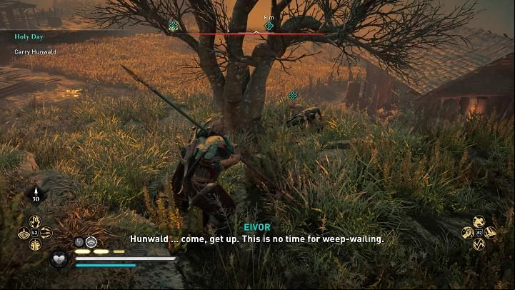 You'll find Ljuvfina west of town - she's fighting some soldiers there - Assassins Creed Valhalla: Holy Day - Hamtunscire - Assassins Creed Valhalla Guide and Walkthrough