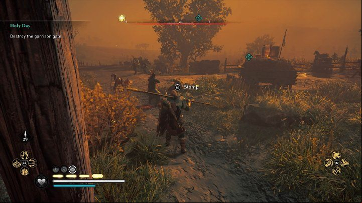 You'll find Broder at the east gate, where he's fighting soldiers and trying to get into the garrison - Assassins Creed Valhalla: Holy Day - Hamtunscire - Assassins Creed Valhalla Guide and Walkthrough