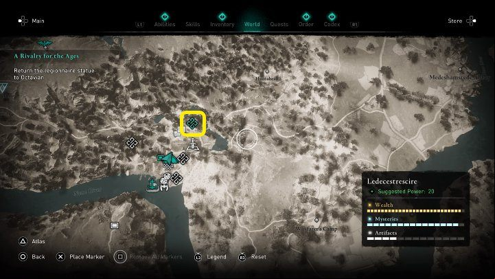 Octavian asks Eivor to retrieve a statue of a Roman legionary, which his rival has stolen from him - Assassins Creed Valhalla: A Rivalry for the Ages - Ravensthorpe - Assassins Creed Valhalla Guide and Walkthrough