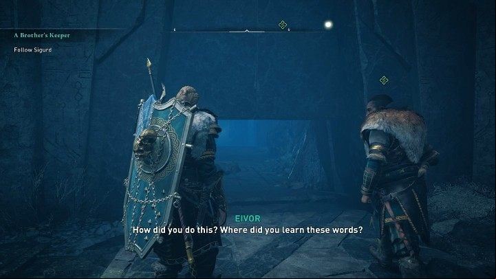 Follow Sigurd to the top of the mountain to get to Goinnhellir and worship the gods - Assassins Creed Valhalla: Gungnir - how to get it? - Hordafylke - Assassins Creed Valhalla Guide and Walkthrough
