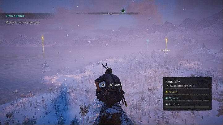 As soon as you go a little higher, you will notice the first worth climbing viewpoint to synchronize - Assassins Creed Valhalla: Honor Bound - Rygjafylke - Assassins Creed Valhalla Guide and Walkthrough