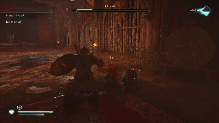 Take advantage of your opponent's mistakes, parry his attacks, and perform counters, and you should quickly defeat the first boss in Assassin's Creed Valhalla - Assassins Creed Valhalla: Honor Bound - Rygjafylke - Assassins Creed Valhalla Guide and Walkthrough