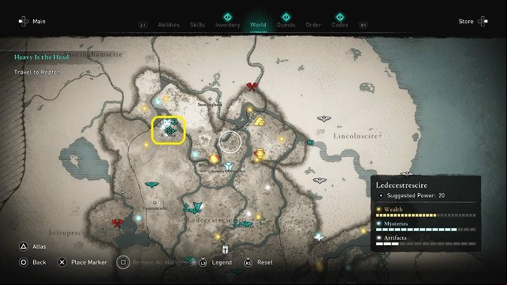 During the ceremony Leofrith, a faithful knight of the dethroned King Burgred, arrives in the port of Repton - Assassins Creed Valhalla: Heavy is the Head - Ledecestrescire - Assassins Creed Valhalla Guide and Walkthrough