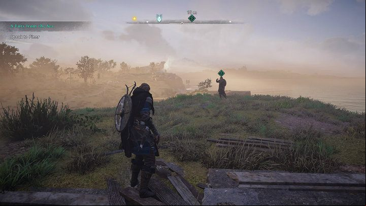When you get to the camp, talk to Finnr immediately - Assassins Creed Valhalla: A Fury from the Sea - East Anglia - Assassins Creed Valhalla Guide and Walkthrough
