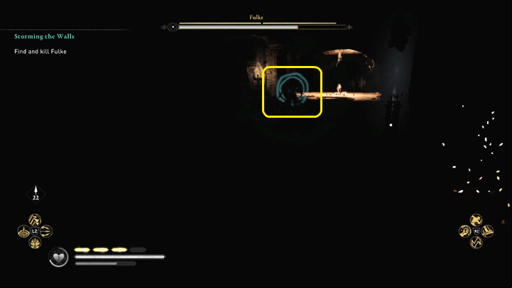 When the enemy disappears, use Odin's Sight to locate her - Assassins Creed Valhalla: Storming the Walls - Southsexe - Assassins Creed Valhalla Guide and Walkthrough