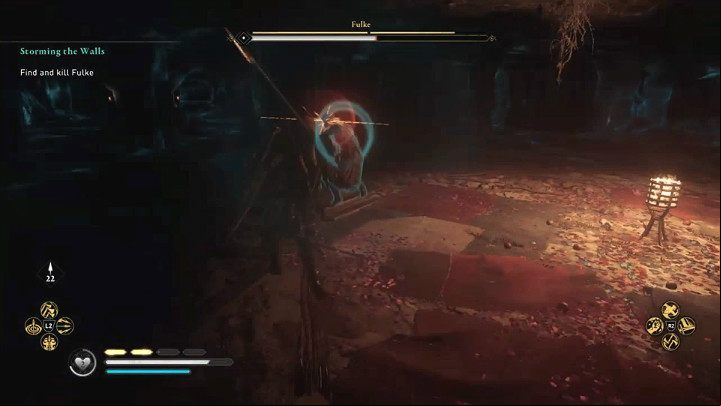 Fulke has unblockable attacks that she can use while running and they are indicated by a red flash - you must avoid them at all cost - Assassins Creed Valhalla: Storming the Walls - Southsexe - Assassins Creed Valhalla Guide and Walkthrough