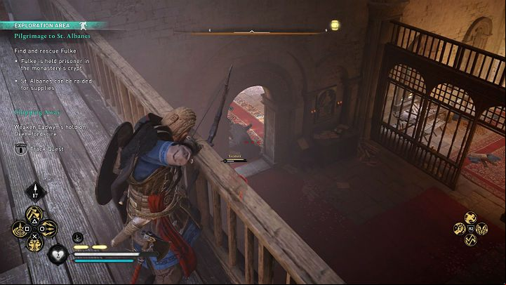 Inside, you'll be fighting two elite guards - one of them has a key to the crypt - Assassins Creed Valhalla: Pilgrimage to St. Albanes - Oxenefordscire - Assassins Creed Valhalla Guide and Walkthrough