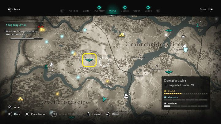 Then go to Thaerelea Ruins, to the synchronization point - Assassins Creed Valhalla: Chipping Away - Oxenefordscire - Assassins Creed Valhalla Guide and Walkthrough