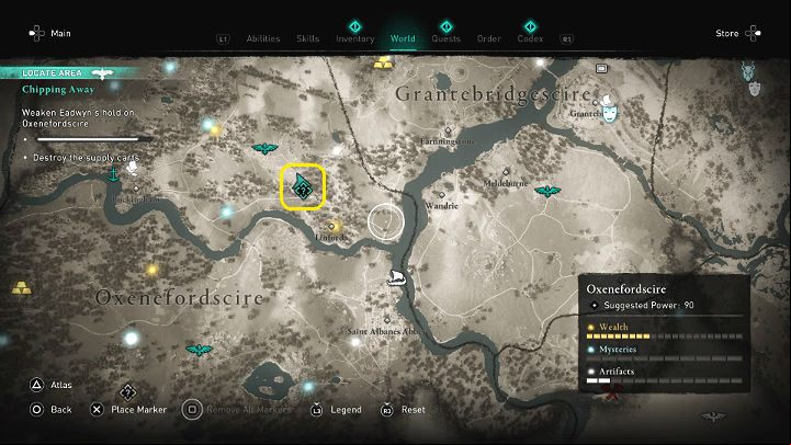 Now go to a small camp in the forest, near Thaerelea Ruins - Assassins Creed Valhalla: Chipping Away - Oxenefordscire - Assassins Creed Valhalla Guide and Walkthrough