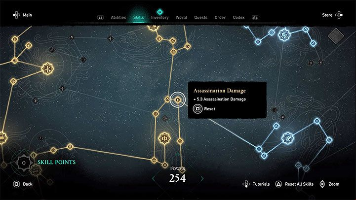In addition to unlocking the main skills, you can also choose smaller stat bonuses, which will help you play as an efficient assassin - Assassins Creed Valhalla: Best build - assassin - Basics - Assassins Creed Valhalla Guide and Walkthrough