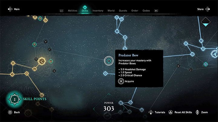 Similarly, if you have listened to our advice and started using the predator bow to deal very large amounts of damage to individual enemies, you can look for bonuses related to this particular bow variety on the tree - Assassins Creed Valhalla: Best build - assassin - Basics - Assassins Creed Valhalla Guide and Walkthrough