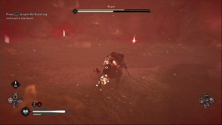 In the second stage, Regan will set fire to everything that burns and will constantly attack you - Assassins Creed Valhalla: Daughter of Lerion - East Anglia secrets, locations - East Anglia - Assassins Creed Valhalla Guide and Walkthrough