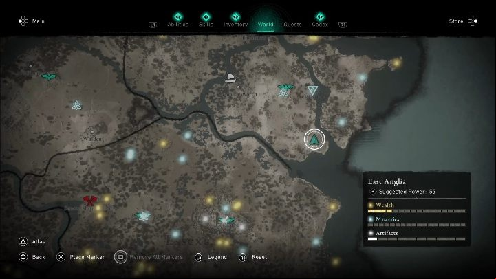 Plank and Buckler are located in a cave, in the southern part of eastern England - Assassins Creed Valhalla: Gear - East Anglia secrets, locations - East Anglia - Assassins Creed Valhalla Guide and Walkthrough