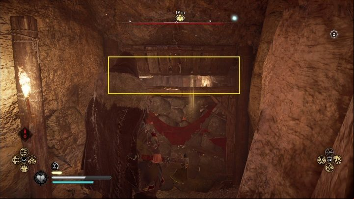 Enter the cave and then pull out a torch - Assassins Creed Valhalla: Gear - East Anglia secrets, locations - East Anglia - Assassins Creed Valhalla Guide and Walkthrough