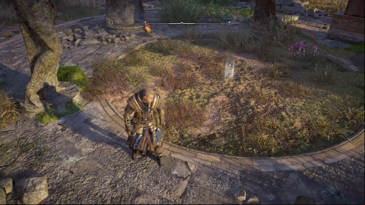 The schematic is hidden in the grass, just under the three big statues - Assassins Creed Valhalla: Treasure Hoard Map - East Anglia secrets, locations - East Anglia - Assassins Creed Valhalla Guide and Walkthrough