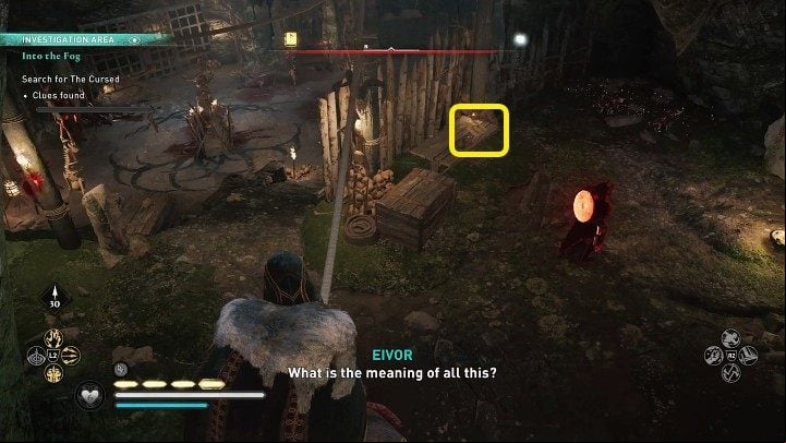 The room behind the locked door is well-guarded, so be ready to fight - AC Valhalla Wrath of the Druids: Into the Fog - Walkthrough - Assassins Creed Valhalla Guide and Walkthrough