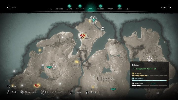 1 - AC Valhalla Wrath of the Druids: Flaying Paper - Ulster, secrets, locations - Ulster - Assassins Creed Valhalla Guide and Walkthrough