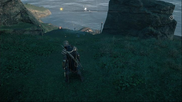 Start: The paper is located between the rocks, in front of the destroyed ships - AC Valhalla Wrath of the Druids: Flaying Paper - Ulster, secrets, locations - Ulster - Assassins Creed Valhalla Guide and Walkthrough