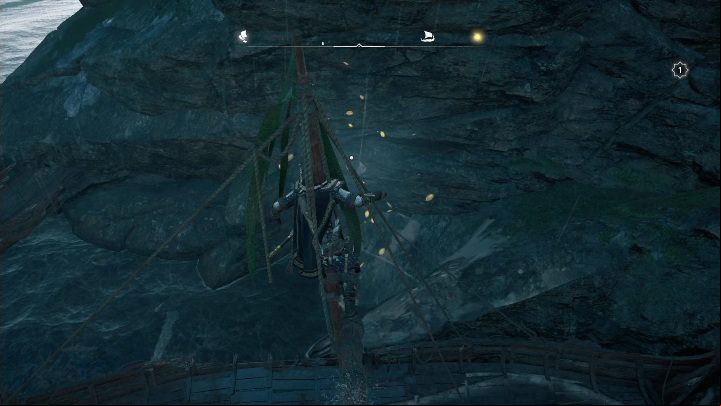 End: The paper will stop at one of the destroyed poles - AC Valhalla Wrath of the Druids: Flaying Paper - Ulster, secrets, locations - Ulster - Assassins Creed Valhalla Guide and Walkthrough