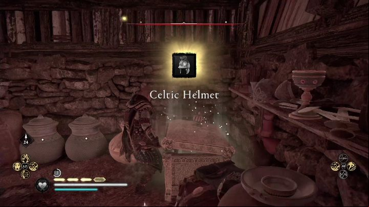 Then go underground, turn right, open the door and just open the chest - AC Valhalla Wrath of the Druids: Gear - Ulster, secrets, locations - Ulster - Assassins Creed Valhalla Guide and Walkthrough