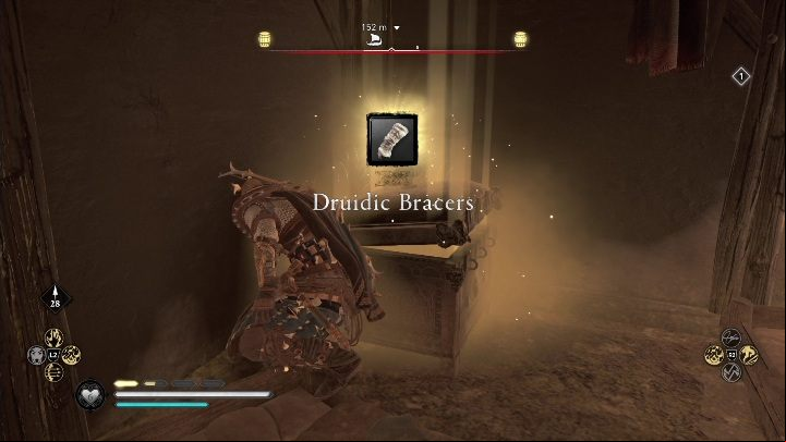 Then turn right, there is a chest in the corner that you can empty - AC Valhalla Wrath of the Druids: Gear - Ulster, secrets, locations - Ulster - Assassins Creed Valhalla Guide and Walkthrough