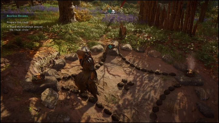 Now you need to set flame to the ritual area - AC Valhalla Dawn of Ragnarok: Restless Dreams - Walkthrough - Assassins Creed Valhalla Guide and Walkthrough