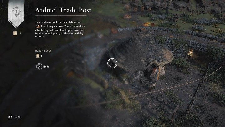 Return to the trade post in Ardmel, interact with the wooden plaque and confirm the construction of the new building - AC Valhalla Wrath of the Druids: Sweetening the Pot - Side quests - Assassins Creed Valhalla Guide and Walkthrough