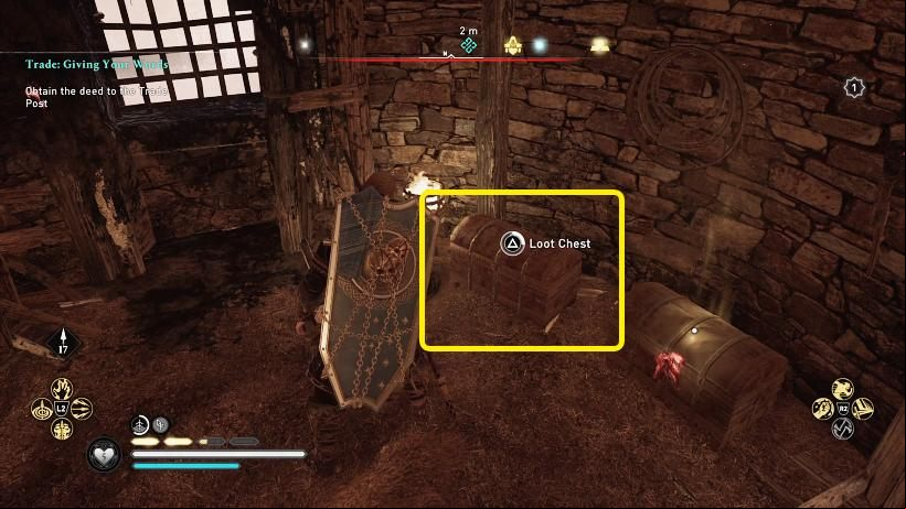 You will find the deed to the property in the box marked in the image above - AC Valhalla Wrath of the Druids: Giving Your Words - Side quests - Assassins Creed Valhalla Guide and Walkthrough