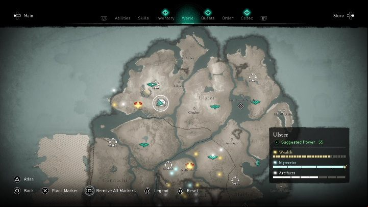 4 - AC Valhalla Wrath of the Druids: Ui Neill artifcts - entire collection, map - Secrets and Collectibles - Assassins Creed Valhalla Guide and Walkthrough
