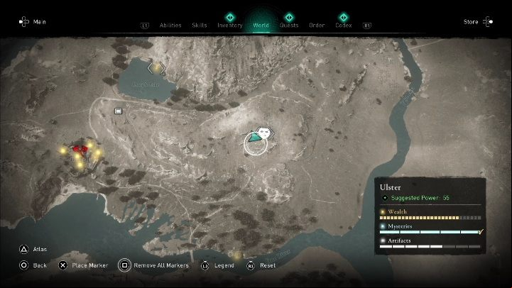 Region: Ulster - AC Valhalla Wrath of the Druids: Ui Neill artifcts - entire collection, map - Secrets and Collectibles - Assassins Creed Valhalla Guide and Walkthrough