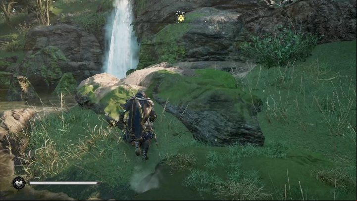 To get to the chest, you must go under the waterfall - AC Valhalla Wrath of the Druids: Cu Chulainns shield - how to get it? - Secrets and Collectibles - Assassins Creed Valhalla Guide and Walkthrough