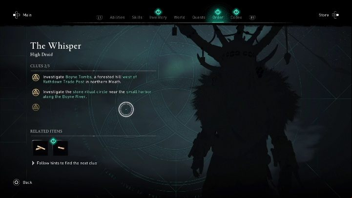 Whisper (Leasleach, madwoman of the bogs) doesn't connect to plot quests - AC Valhalla Wrath of the Druids: Children of Danu - all clues, all , list - Basics - Assassins Creed Valhalla Guide and Walkthrough