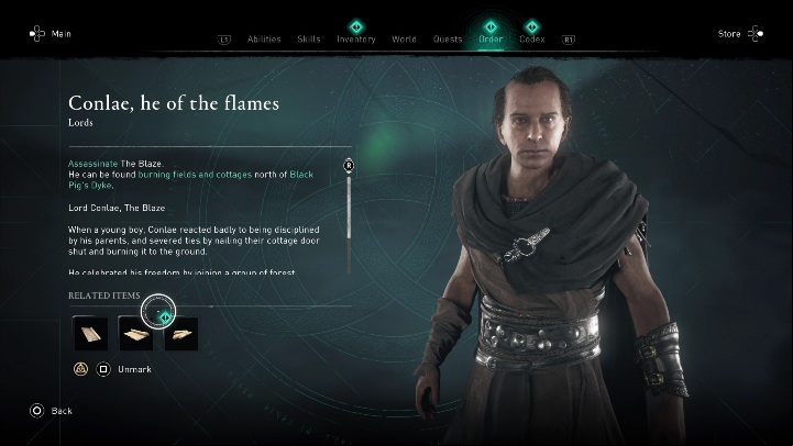 Flame (Conlae, he of the flames) does not connect to story quests - AC Valhalla Wrath of the Druids: Children of Danu - all clues, all , list - Basics - Assassins Creed Valhalla Guide and Walkthrough