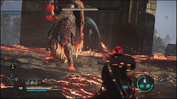 Surtr, despite his size, is quite agile - AC Valhalla Dawn of Ragnarok: The Reckoning - Walkthrough - Assassins Creed Valhalla Guide and Walkthrough
