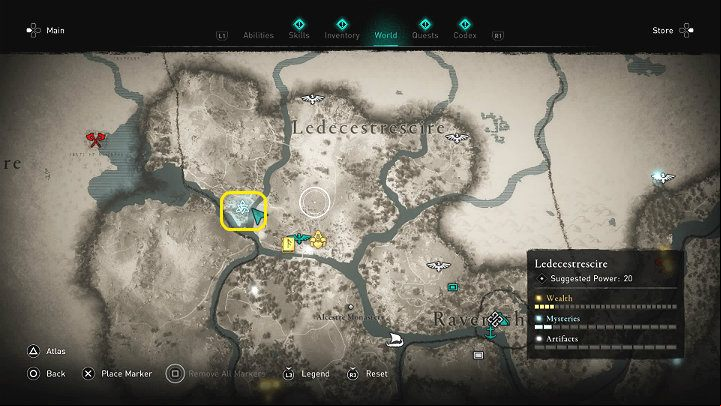 On the place marked in the picture above, you will encounter a lamenting woman who was imprisoned in the tower by a soldier standing outside - Assassins Creed Valhalla: The White Lady of Tamworth - Ledecestrescire - Assassins Creed Valhalla Guide and Walkthrough