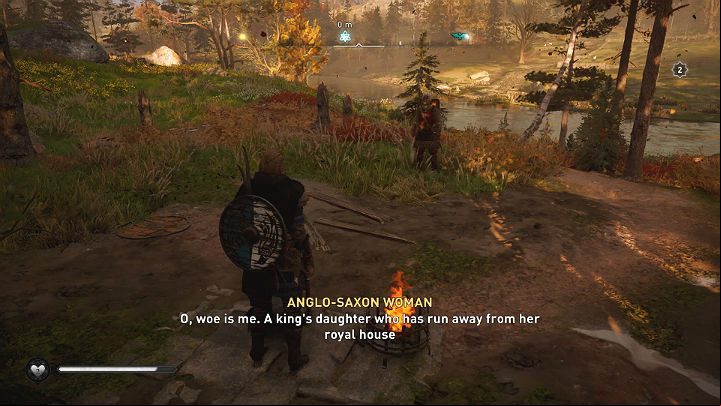 Stand in the designated area in front of the stairs - Assassins Creed Valhalla: The White Lady of Tamworth - Ledecestrescire - Assassins Creed Valhalla Guide and Walkthrough