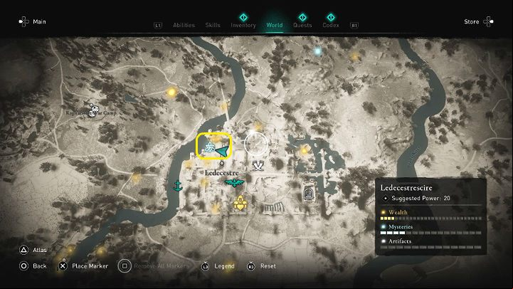 In Ledecester, in the place marked in the screenshot above, you will meet a woman who requires Eivor to bring her some viper eggs - Assassins Creed Valhalla: The Stink-Brew - Ledecestrescire - Assassins Creed Valhalla Guide and Walkthrough
