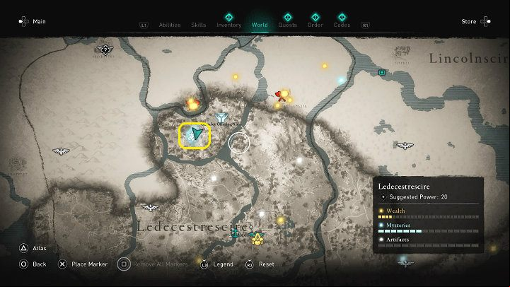 In the place marked in the picture above, you will meet a man who stands in front of the door to an underground crypt - Assassins Creed Valhalla: Of Fist-Dances and Sweaty Oaths - Ledecestrescire - Assassins Creed Valhalla Guide and Walkthrough