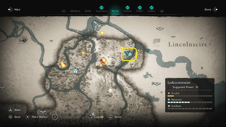 On the place marked in the picture above, you will encounter a man who is worried that he has lost his talent for cooking - Assassins Creed Valhalla: Ledecestresscire Sauce - Ledecestrescire - Assassins Creed Valhalla Guide and Walkthrough
