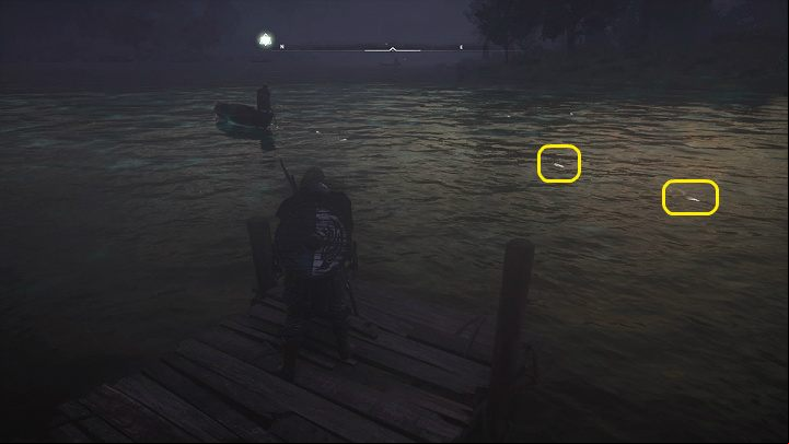 Go to a nearby pier and locate the fish using Odin's Sight - Assassins Creed Valhalla: Ledecestresscire Sauce - Ledecestrescire - Assassins Creed Valhalla Guide and Walkthrough