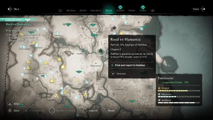 You will find this chest in the southeastern part of the location - Assassins Creed Valhalla: Gear - Eurvicscire, Secrets, Locations - Eurvicscire - Assassins Creed Valhalla Guide and Walkthrough