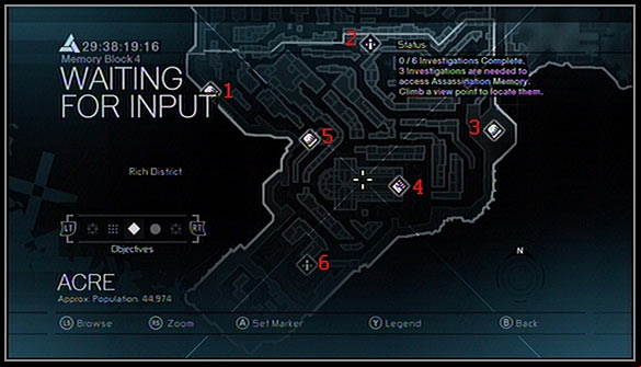 Tasks in the Rich District in Acre. - William de Montferrat of Acre - Memory Block 04 - Assassins Creed (XBOX360) - Game Guide and Walkthrough