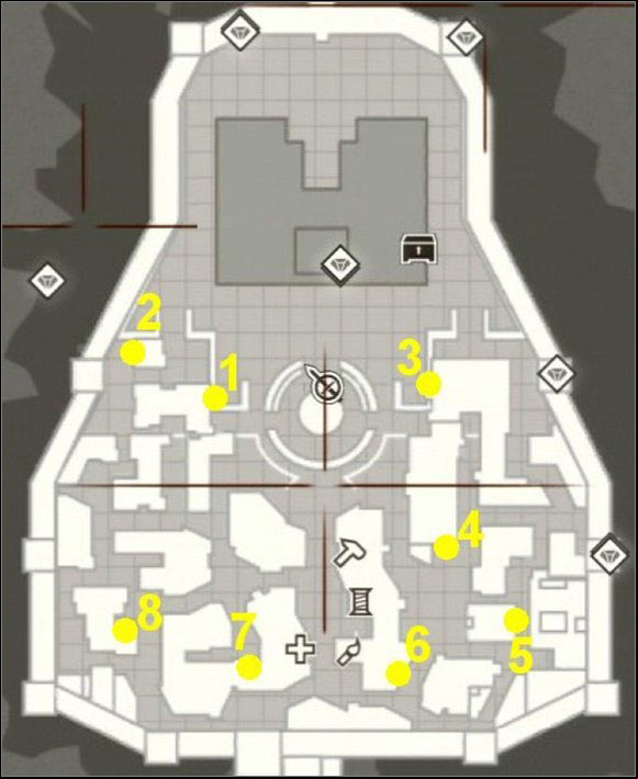 1 - Side Quests - Statuettes - Monteriggioni / Villa - Side Quests - Assassins Creed II - Game Guide and Walkthrough
