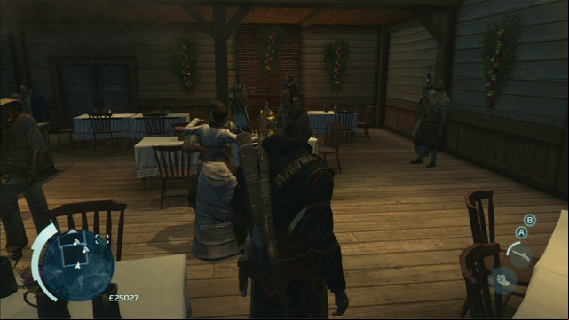 During the wedding, you will have to speak with two groups of villagers - Everyday life | Homestead | Assassins Creed III Remastered - Homestead - Assassins Creed III Game Guide & Walkthrough