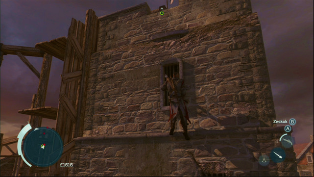 There you will be able to perform the first ledge assassination - Naval mission - Fort Wolcott | Captain Kidds treasure in AC III Remastered - Captain Kidds treasure - Assassins Creed III Game Guide & Walkthrough